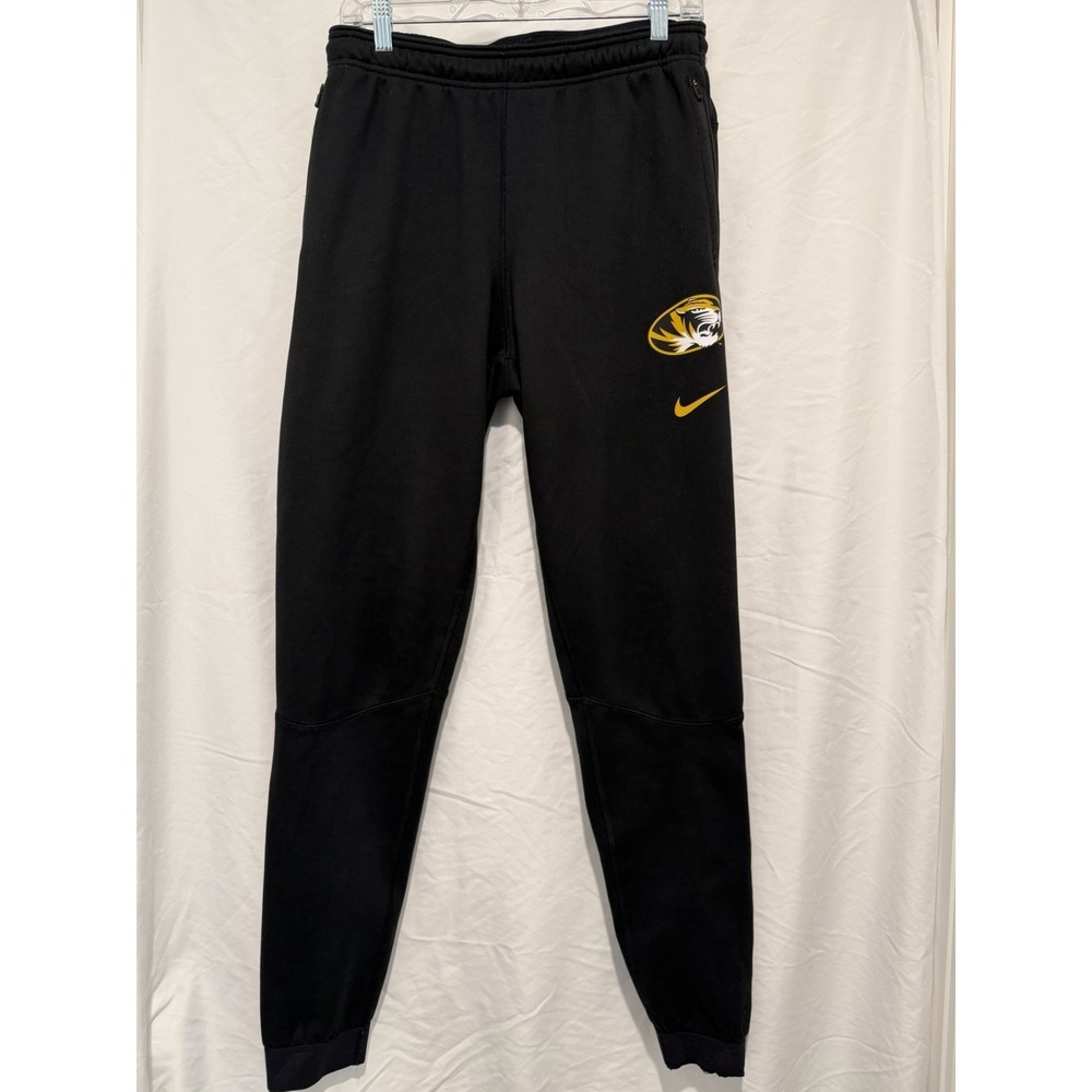 Nike Dri-FIT Missouri Tigers Men's Black Jogger Athletic Pants S‎ Elastic Waist